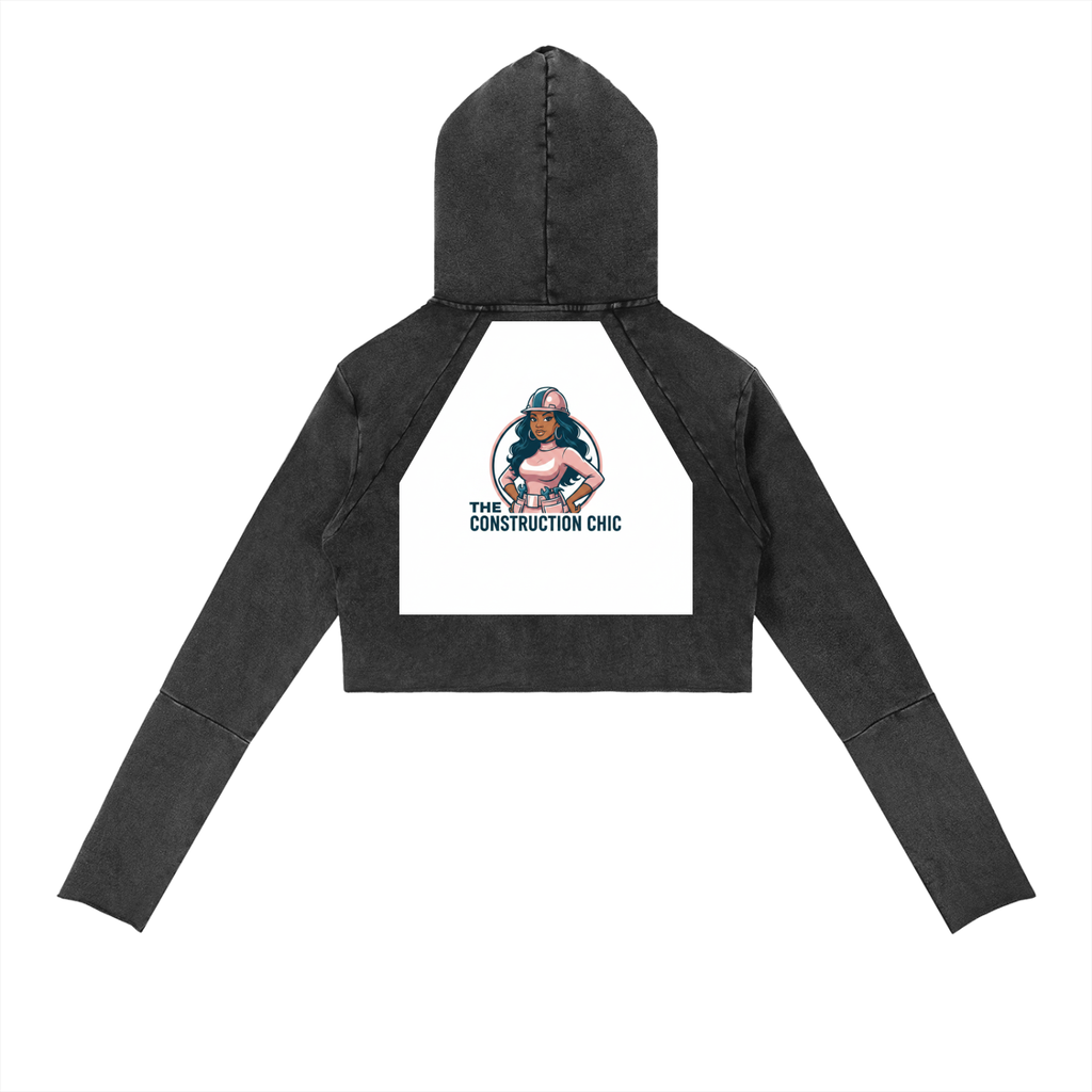 Vintage Washed Raw Edge Hoodie