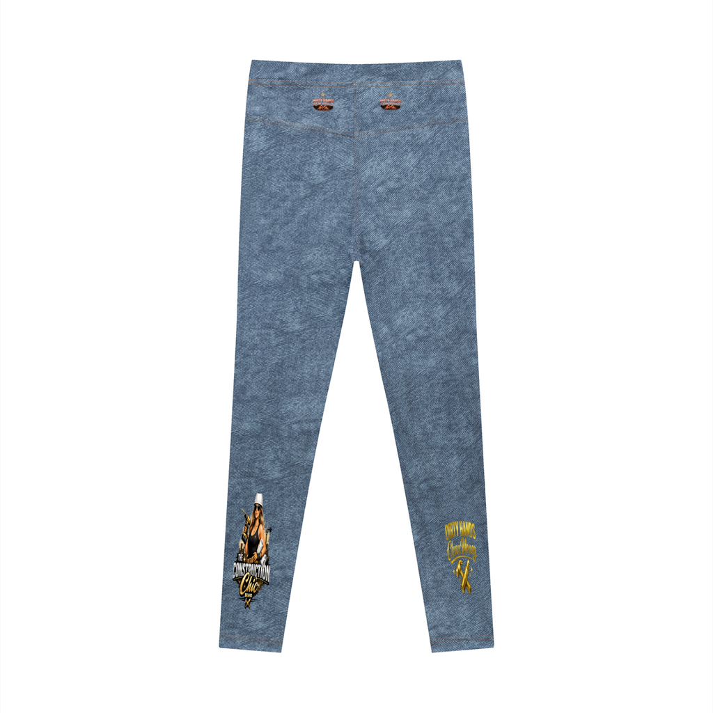 Women's Faux Denim Zip-Fly Leggings